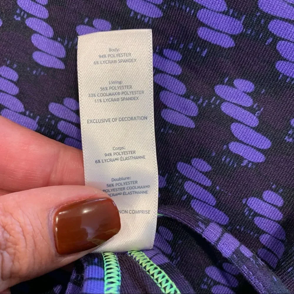 Ivivva tank top purple and black size 12